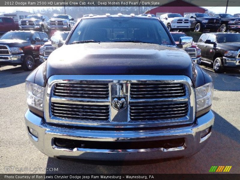 Deep Molten Red Pearl / Dark Slate 2012 Dodge Ram 2500 HD Laramie Crew Cab 4x4