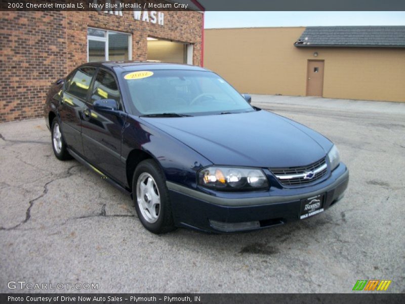 Navy Blue Metallic / Medium Gray 2002 Chevrolet Impala LS