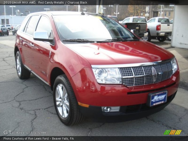 Red Candy Metallic / Charcoal Black 2010 Lincoln MKX AWD