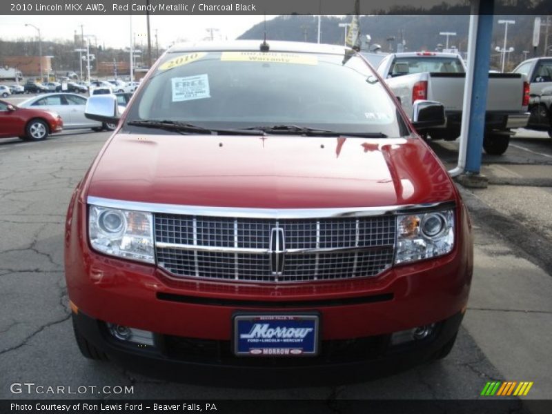 Red Candy Metallic / Charcoal Black 2010 Lincoln MKX AWD