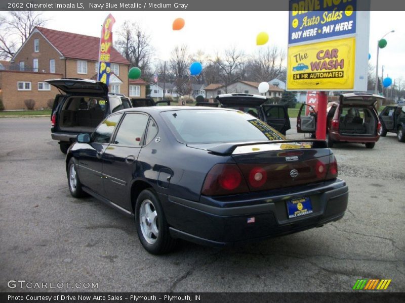 Navy Blue Metallic / Medium Gray 2002 Chevrolet Impala LS