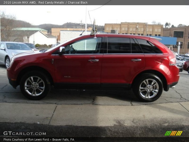 Red Candy Metallic / Charcoal Black 2010 Lincoln MKX AWD