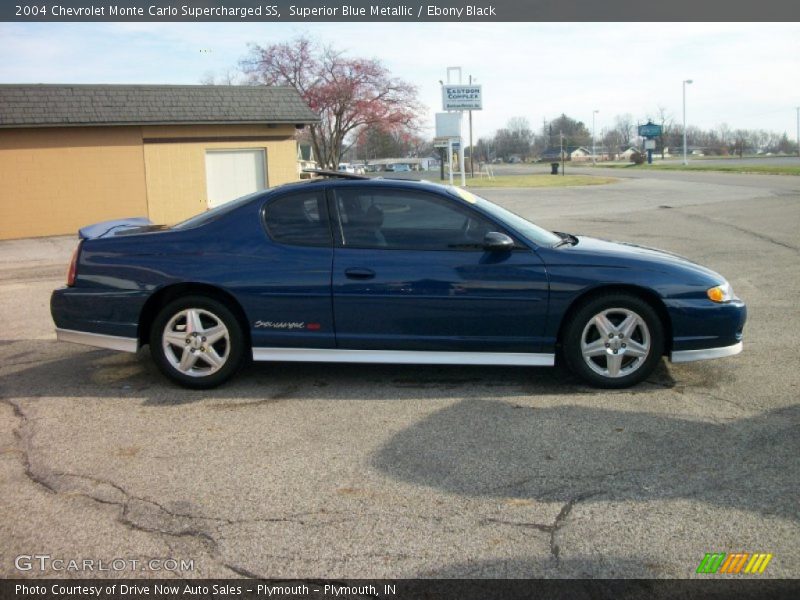 Superior Blue Metallic / Ebony Black 2004 Chevrolet Monte Carlo Supercharged SS