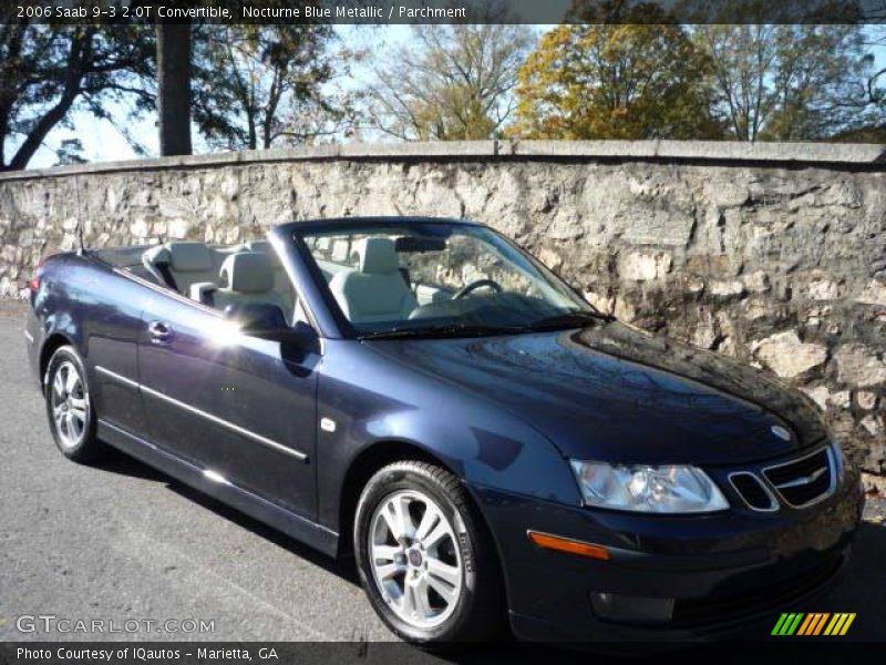 Nocturne Blue Metallic / Parchment 2006 Saab 9-3 2.0T Convertible