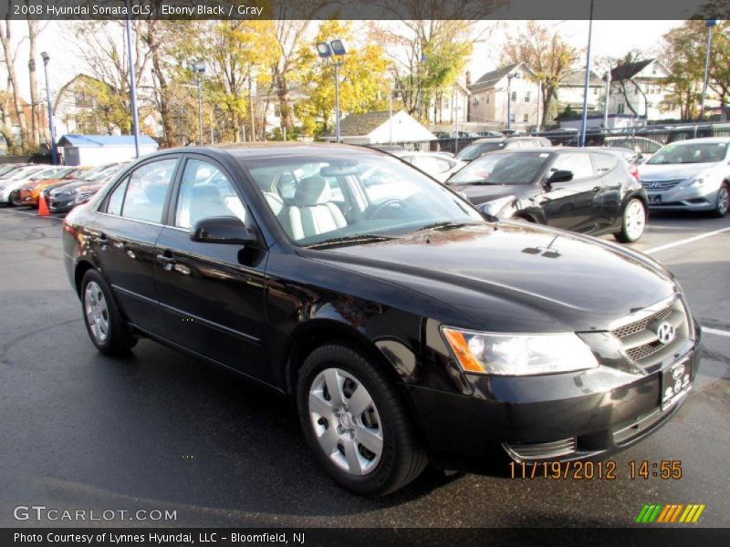 Ebony Black / Gray 2008 Hyundai Sonata GLS