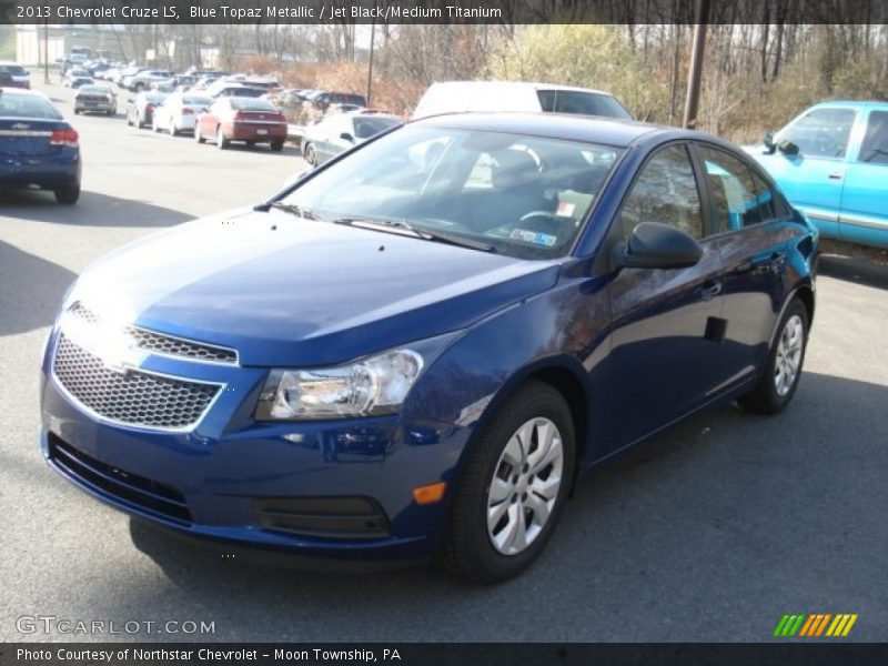 Blue Topaz Metallic / Jet Black/Medium Titanium 2013 Chevrolet Cruze LS