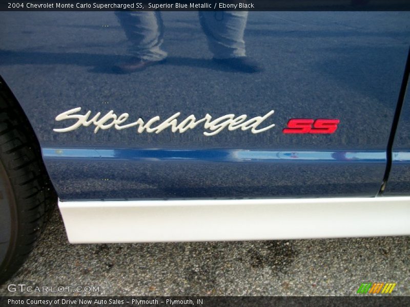 Superior Blue Metallic / Ebony Black 2004 Chevrolet Monte Carlo Supercharged SS