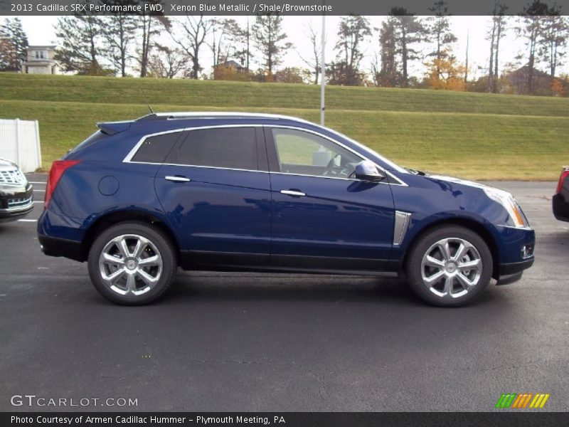 Xenon Blue Metallic / Shale/Brownstone 2013 Cadillac SRX Performance FWD