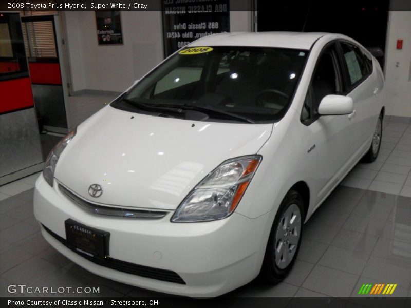 Super White / Gray 2008 Toyota Prius Hybrid