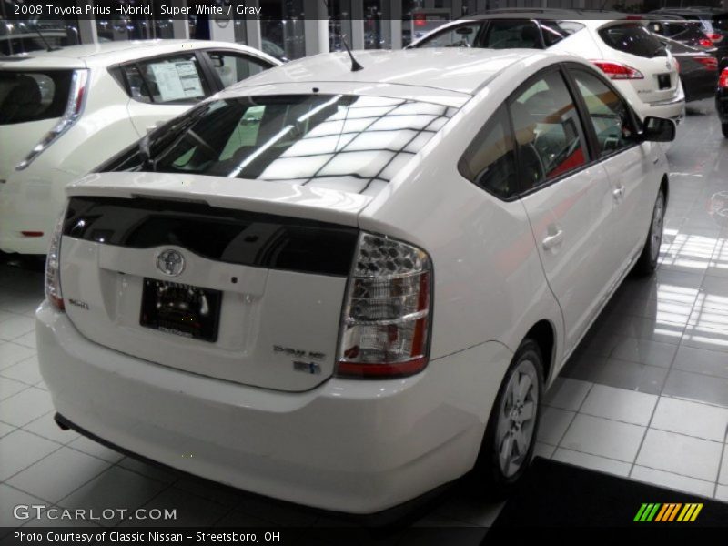 Super White / Gray 2008 Toyota Prius Hybrid