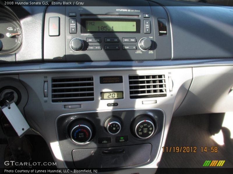 Ebony Black / Gray 2008 Hyundai Sonata GLS