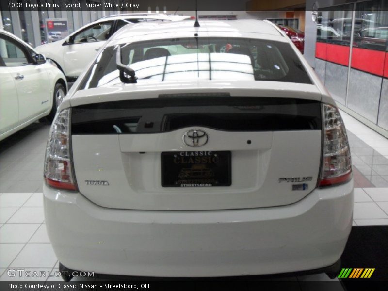 Super White / Gray 2008 Toyota Prius Hybrid
