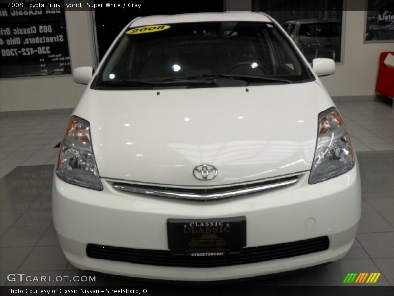Super White / Gray 2008 Toyota Prius Hybrid