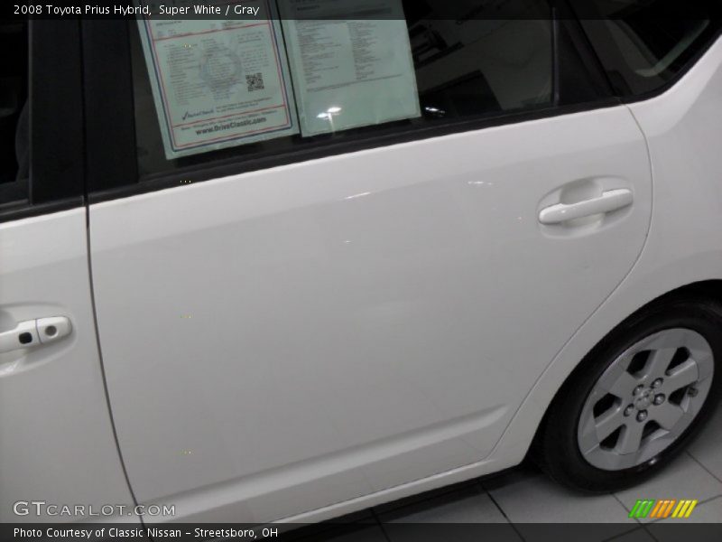 Super White / Gray 2008 Toyota Prius Hybrid