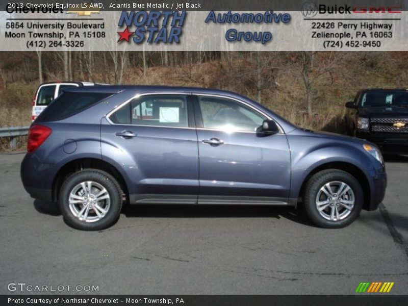 Atlantis Blue Metallic / Jet Black 2013 Chevrolet Equinox LS AWD