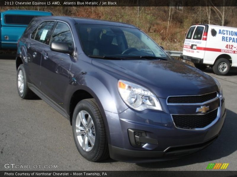 Atlantis Blue Metallic / Jet Black 2013 Chevrolet Equinox LS AWD