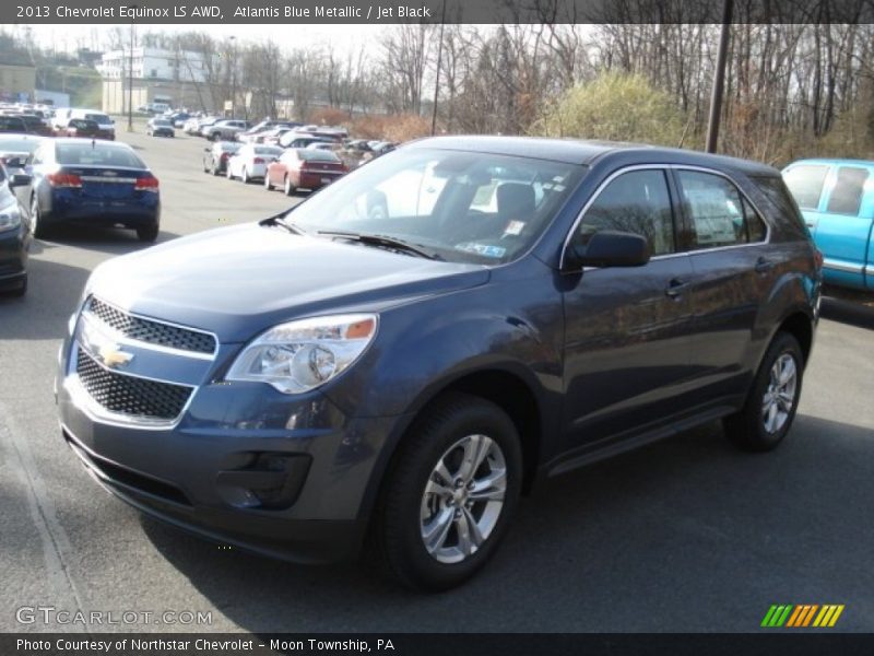 Atlantis Blue Metallic / Jet Black 2013 Chevrolet Equinox LS AWD