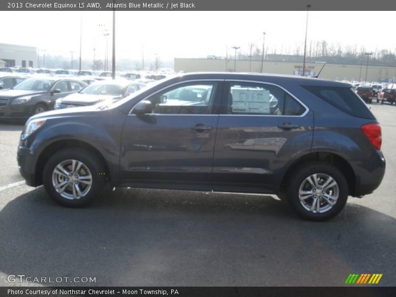 Atlantis Blue Metallic / Jet Black 2013 Chevrolet Equinox LS AWD