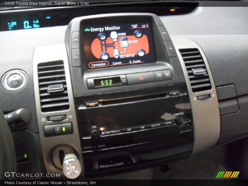 Super White / Gray 2008 Toyota Prius Hybrid
