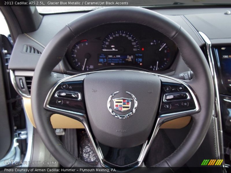 Glacier Blue Metallic / Caramel/Jet Black Accents 2013 Cadillac ATS 2.5L