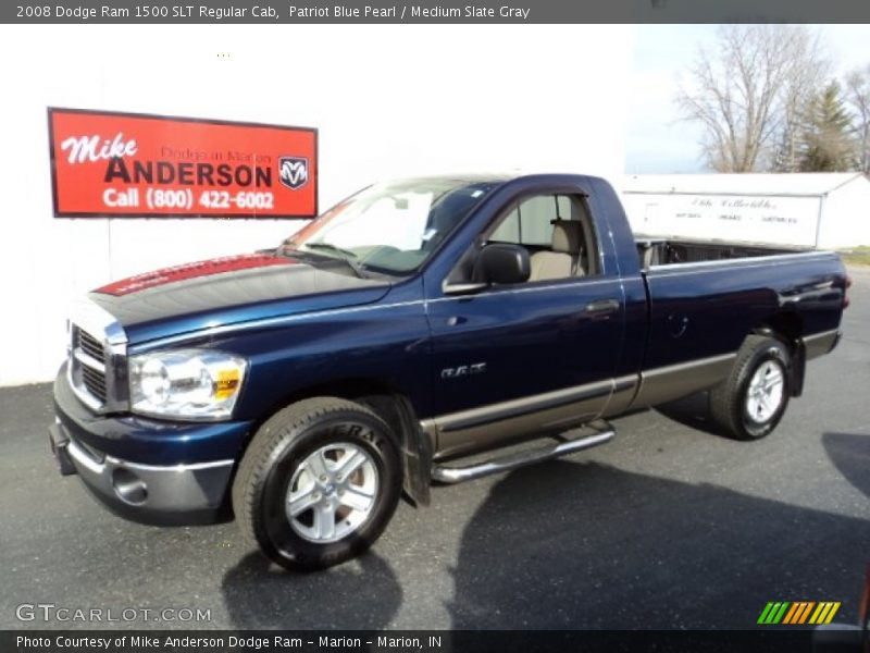 Patriot Blue Pearl / Medium Slate Gray 2008 Dodge Ram 1500 SLT Regular Cab