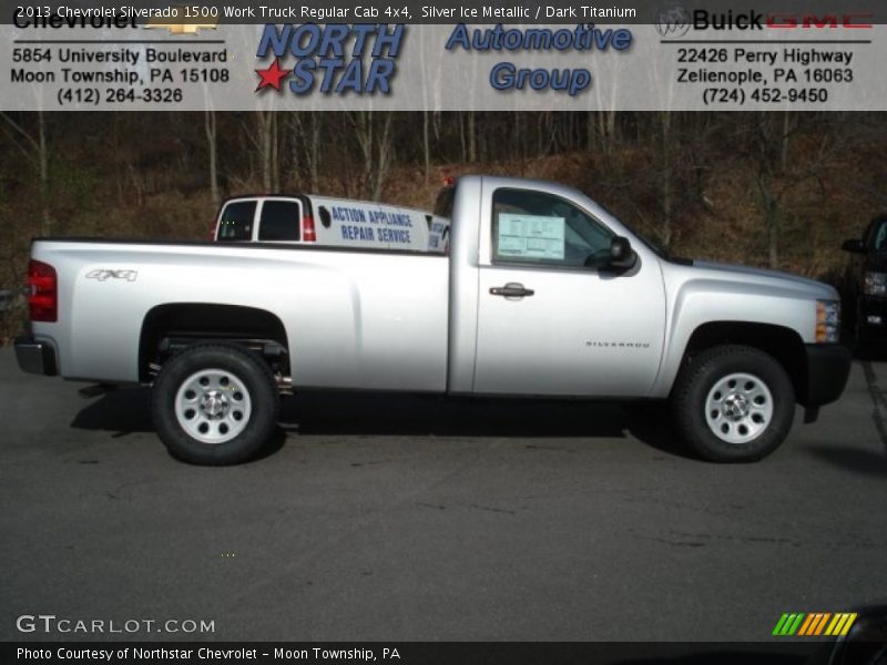 Silver Ice Metallic / Dark Titanium 2013 Chevrolet Silverado 1500 Work Truck Regular Cab 4x4