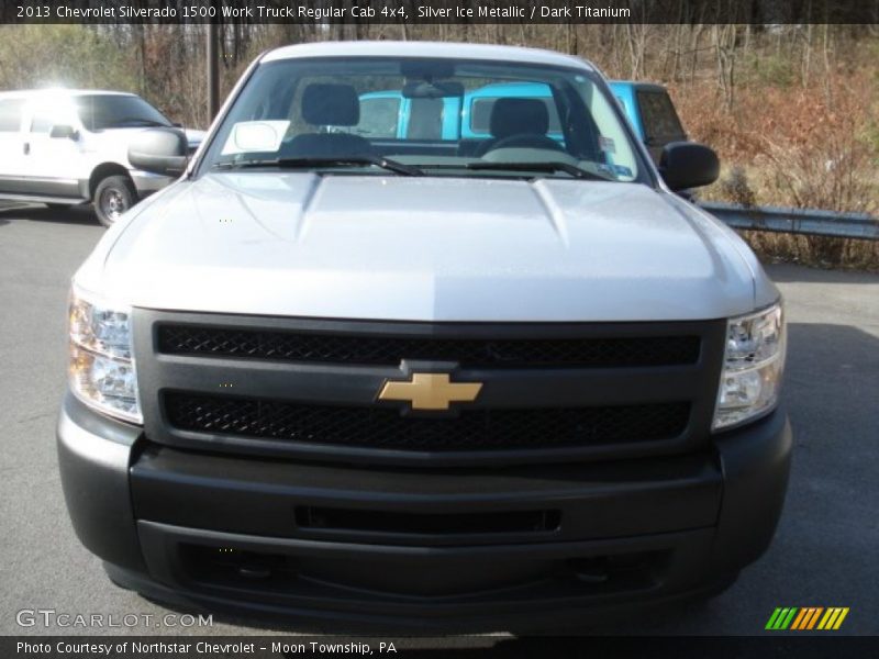 Silver Ice Metallic / Dark Titanium 2013 Chevrolet Silverado 1500 Work Truck Regular Cab 4x4