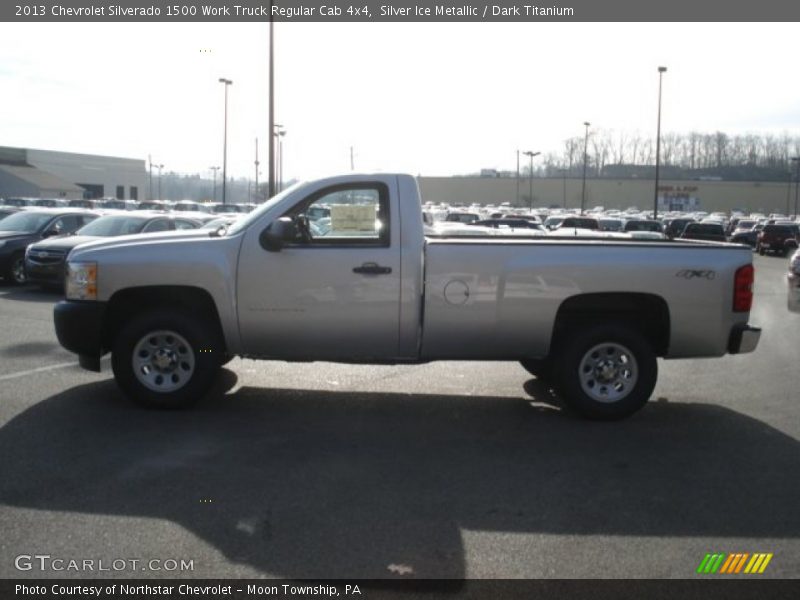 Silver Ice Metallic / Dark Titanium 2013 Chevrolet Silverado 1500 Work Truck Regular Cab 4x4