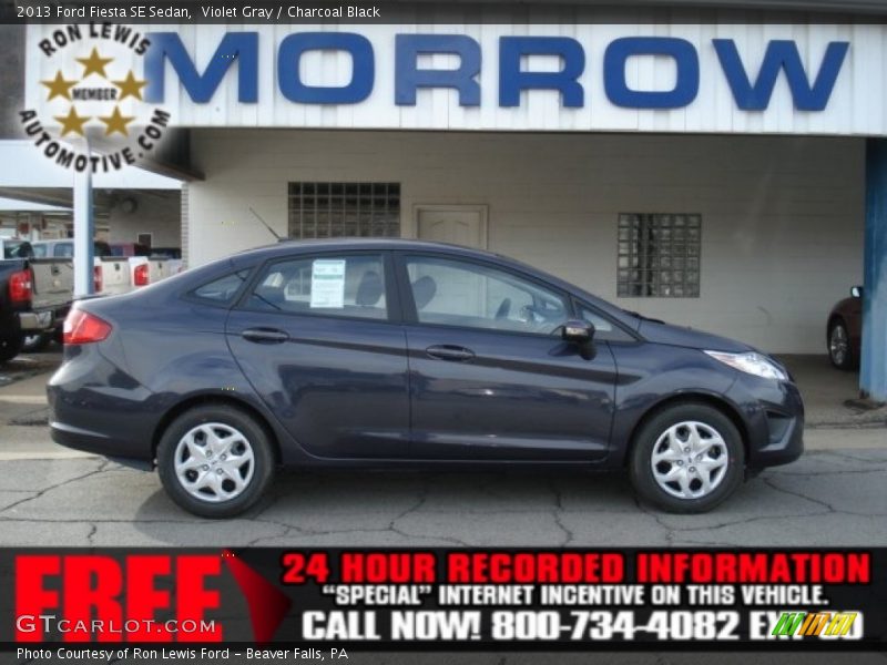 Violet Gray / Charcoal Black 2013 Ford Fiesta SE Sedan