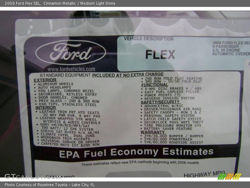 Cinnamon Metallic / Medium Light Stone 2009 Ford Flex SEL