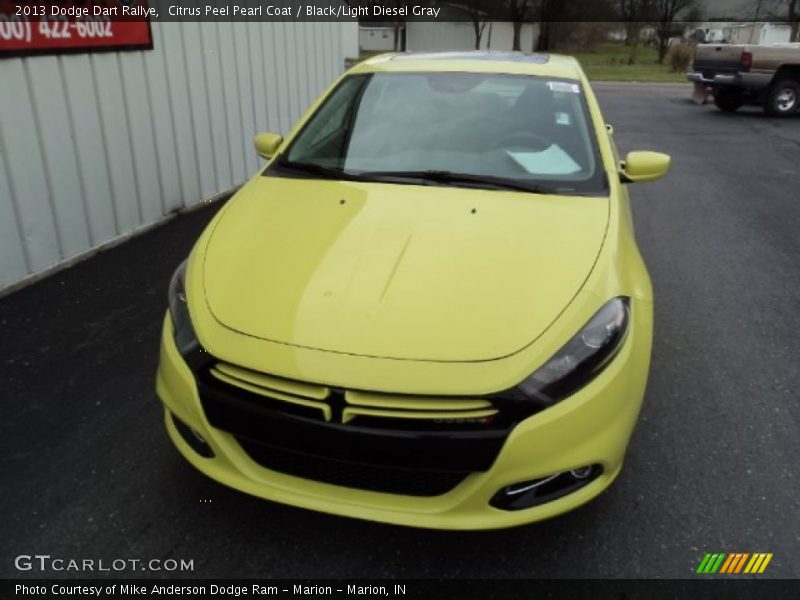 Citrus Peel Pearl Coat / Black/Light Diesel Gray 2013 Dodge Dart Rallye