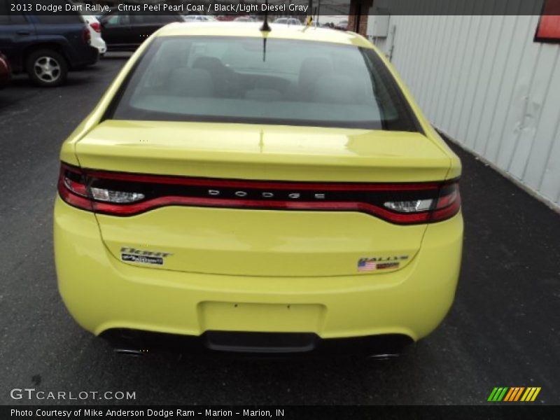Citrus Peel Pearl Coat / Black/Light Diesel Gray 2013 Dodge Dart Rallye