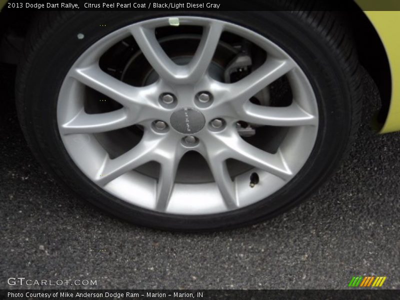 Citrus Peel Pearl Coat / Black/Light Diesel Gray 2013 Dodge Dart Rallye