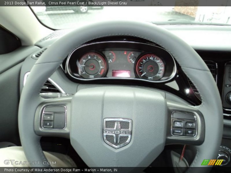 Citrus Peel Pearl Coat / Black/Light Diesel Gray 2013 Dodge Dart Rallye