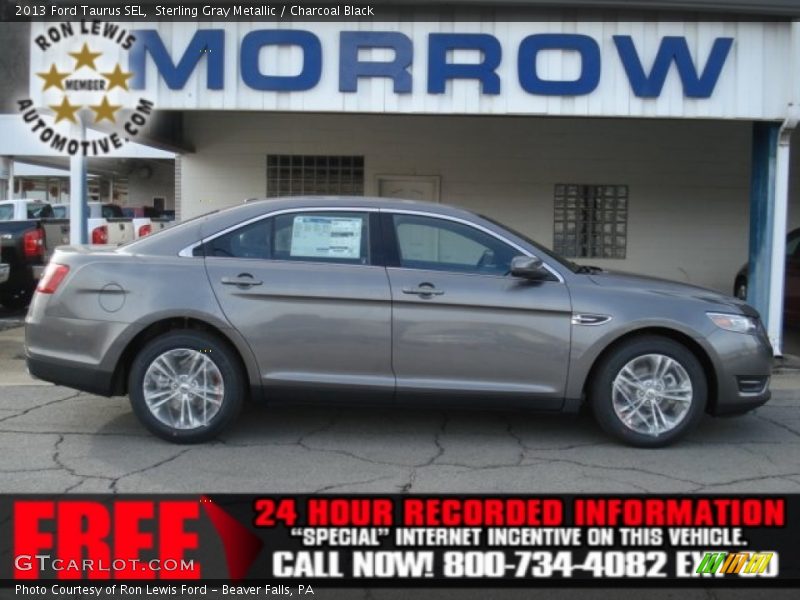 Sterling Gray Metallic / Charcoal Black 2013 Ford Taurus SEL
