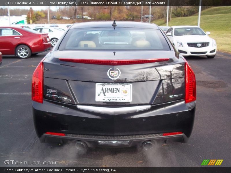 Black Diamond Tricoat / Caramel/Jet Black Accents 2013 Cadillac ATS 2.0L Turbo Luxury AWD