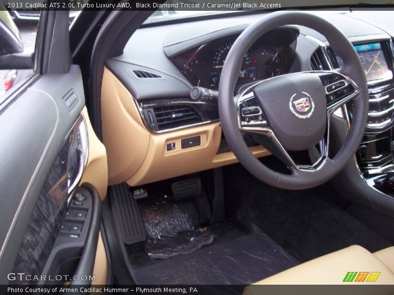 Black Diamond Tricoat / Caramel/Jet Black Accents 2013 Cadillac ATS 2.0L Turbo Luxury AWD