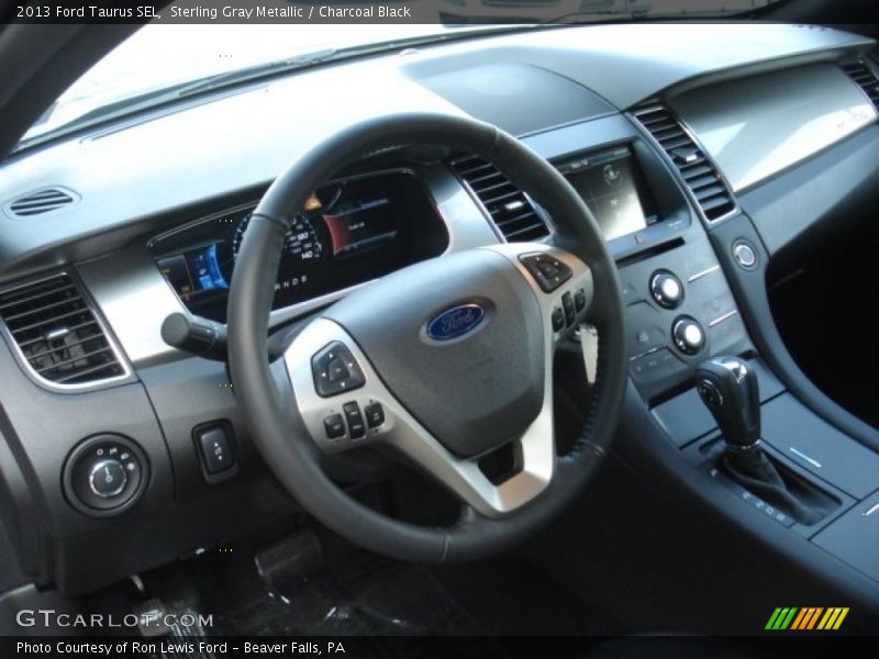Sterling Gray Metallic / Charcoal Black 2013 Ford Taurus SEL