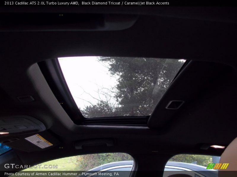Black Diamond Tricoat / Caramel/Jet Black Accents 2013 Cadillac ATS 2.0L Turbo Luxury AWD