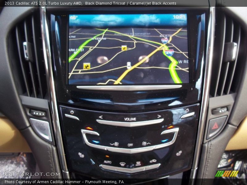 Black Diamond Tricoat / Caramel/Jet Black Accents 2013 Cadillac ATS 2.0L Turbo Luxury AWD