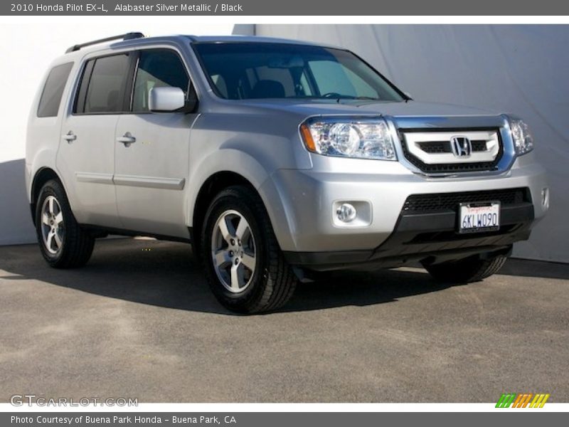 Alabaster Silver Metallic / Black 2010 Honda Pilot EX-L