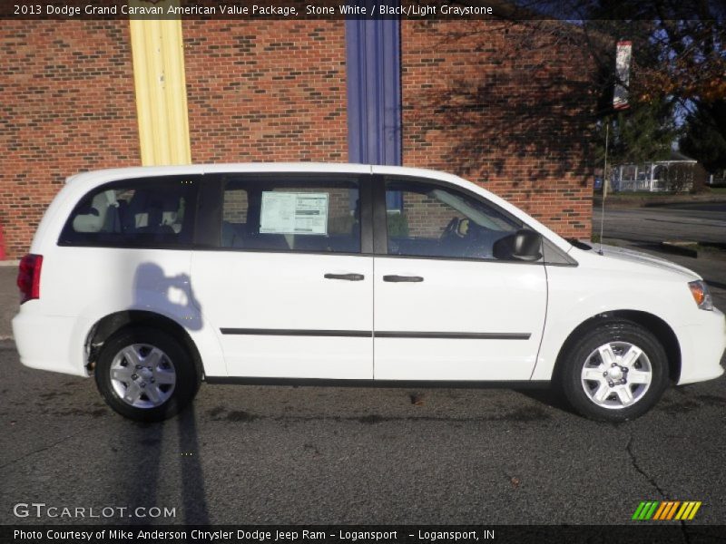 Stone White / Black/Light Graystone 2013 Dodge Grand Caravan American Value Package