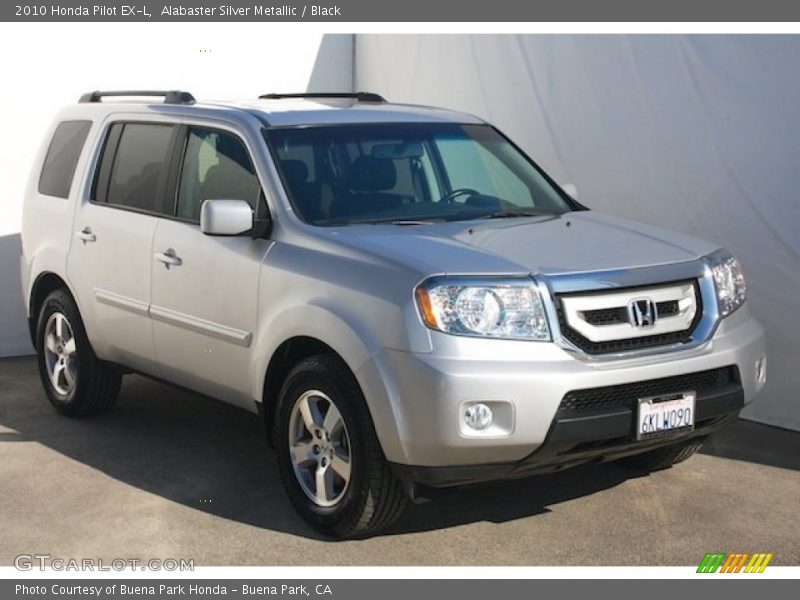 Alabaster Silver Metallic / Black 2010 Honda Pilot EX-L