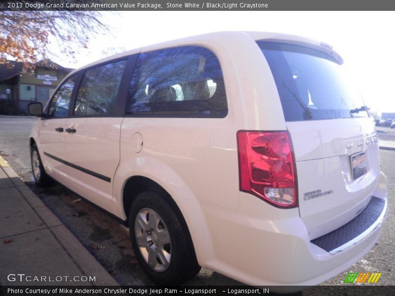 Stone White / Black/Light Graystone 2013 Dodge Grand Caravan American Value Package