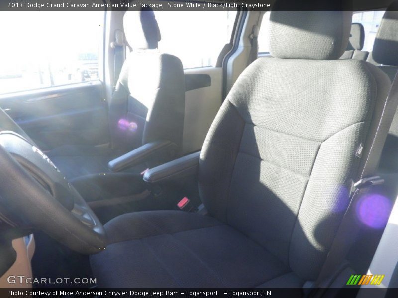 Stone White / Black/Light Graystone 2013 Dodge Grand Caravan American Value Package
