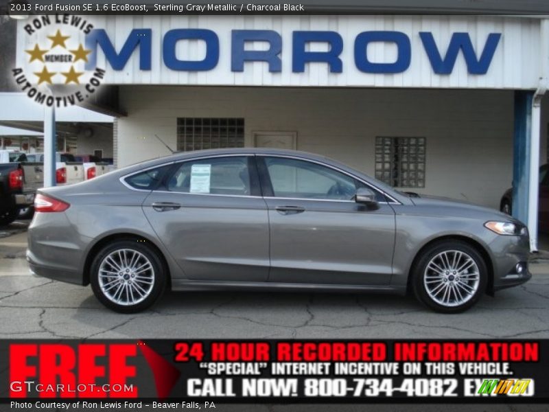 Sterling Gray Metallic / Charcoal Black 2013 Ford Fusion SE 1.6 EcoBoost