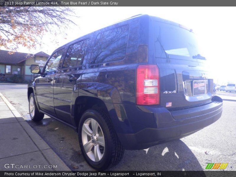 True Blue Pearl / Dark Slate Gray 2013 Jeep Patriot Latitude 4x4
