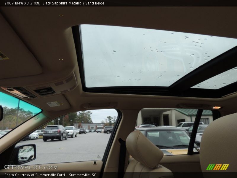 Black Sapphire Metallic / Sand Beige 2007 BMW X3 3.0si