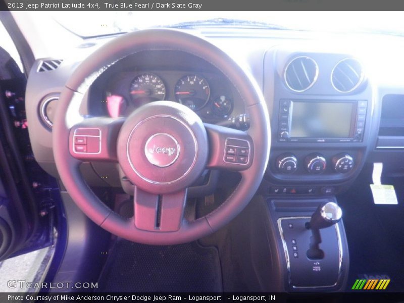 True Blue Pearl / Dark Slate Gray 2013 Jeep Patriot Latitude 4x4