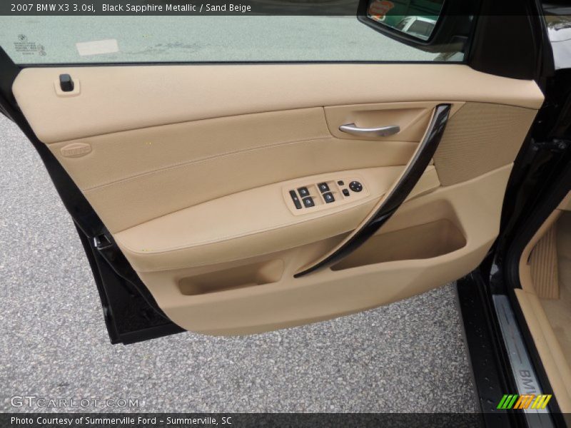 Black Sapphire Metallic / Sand Beige 2007 BMW X3 3.0si
